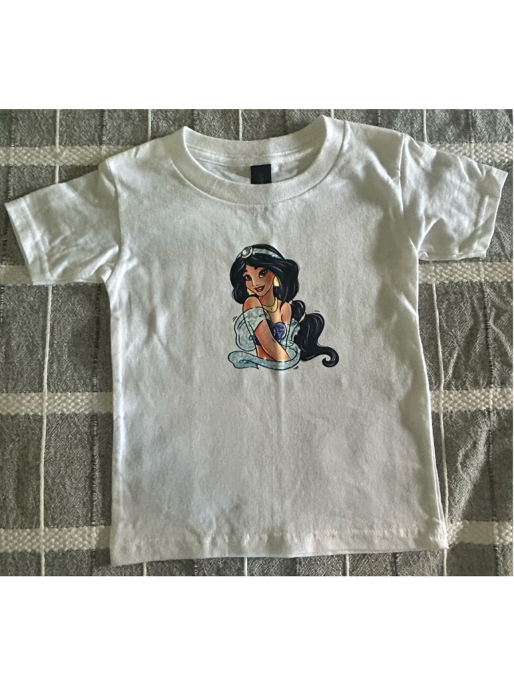 Girls Jasmine Disney Princess Short Sleeve Tee White Size 3T